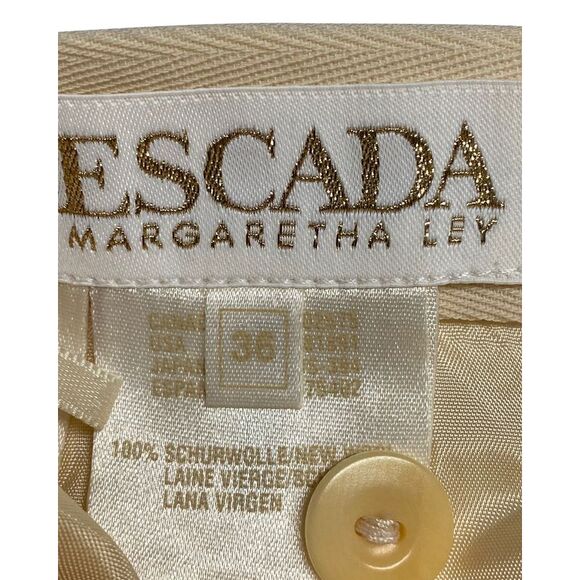 Escada x Margaretha Ley Skirt Suit Set in Cream Cotton